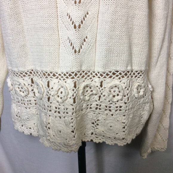 Hunters Run Women’s Cream VTG Sweater, Sz Small - Picture 3 of 13